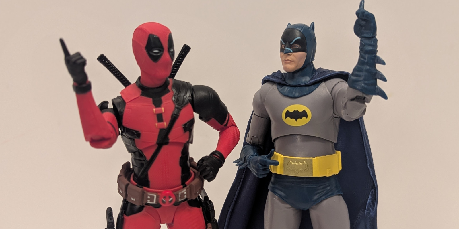 ZD Toys Deadpool & Wolverine Deadpool and McFarlane Toys DC Multiverse Batman '66